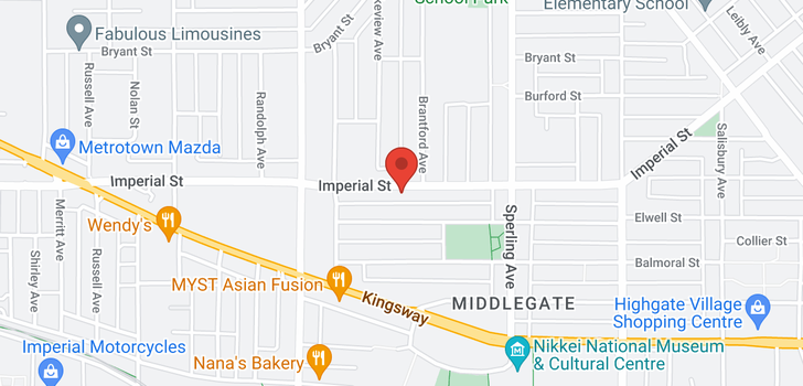 map of 6560 IMPERIAL STREET